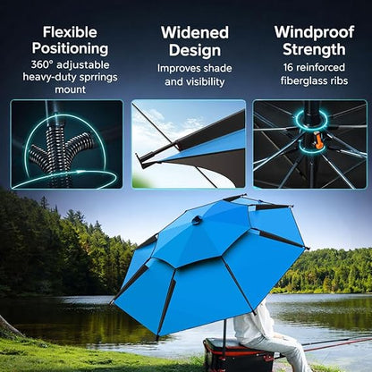 Umbrelă pentru protectie solara, diametru 2.2 m, cu țăruși și husă transport, albastru Z-TOOLS / ZTS2372