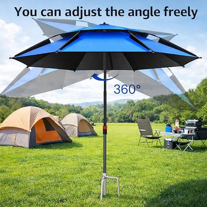 Umbrelă pentru protectie solara, diametru 2.2 m, cu țăruși și husă transport, albastru Z-TOOLS / ZTS2372