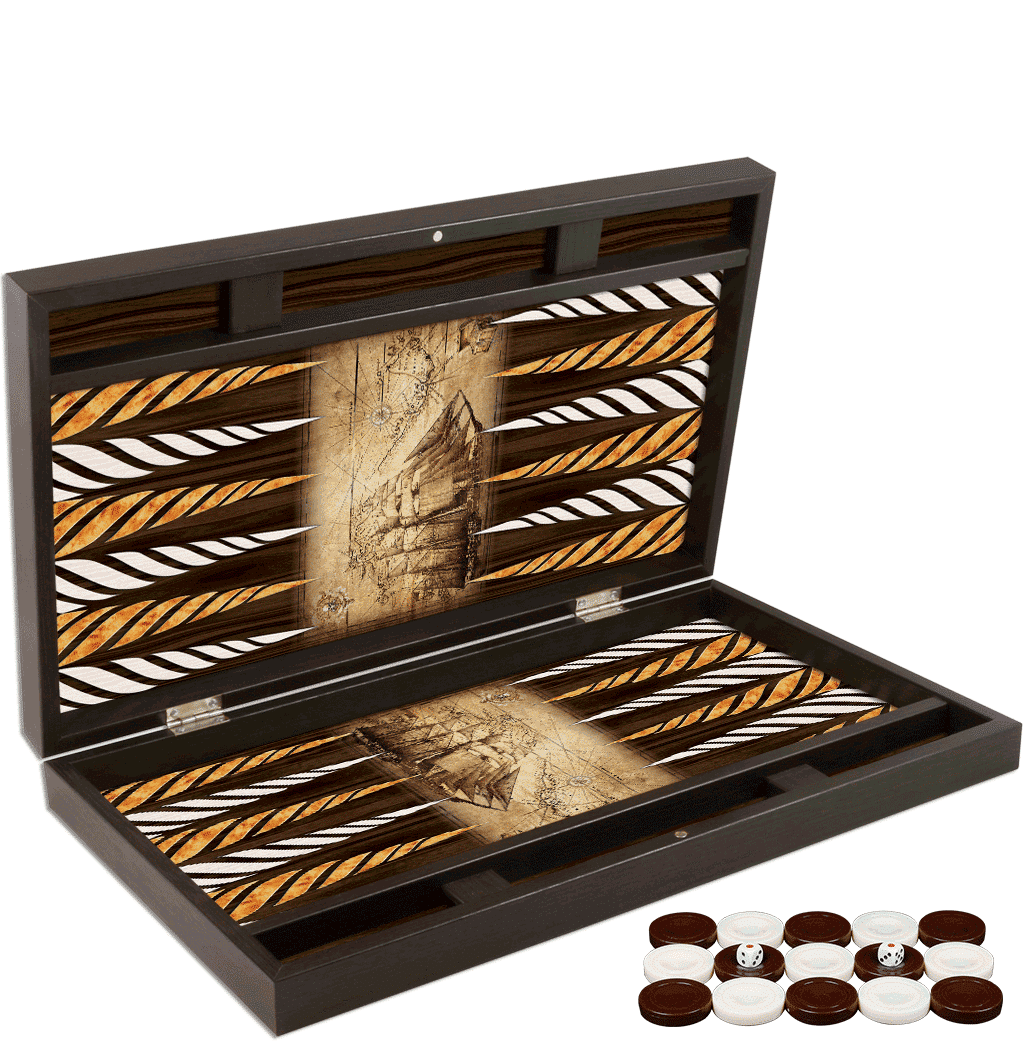 Joc de table din lemn lacuit, Trandy 58x48cm, PIRATE SHIP KORSAN, Z-TOOLS / ZTS5482-7