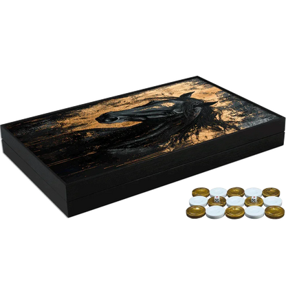 Joc de table din lemn lacuit, Trandy 58x48cm, HORSE PORTRAIT, Z-TOOLS / ZTS5482-9 - 221.ro