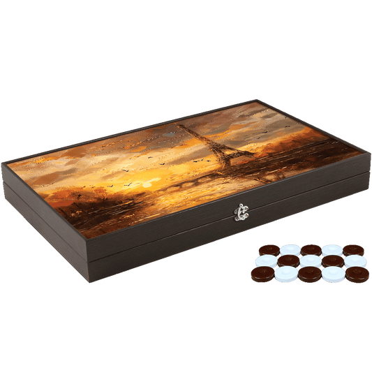 Joc de table din piele ecologica, model TURN EIFFE, Z-TOOLS / ZTS5512-6