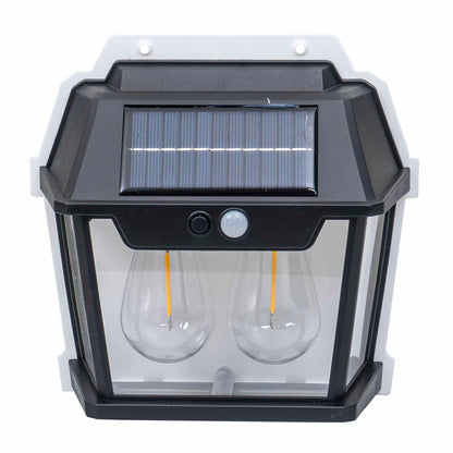 Lampa solara de perete, cu 2 becuri LED, putere 28W, senzor de miscare, 3 moduri de lumina / ZTS 8196