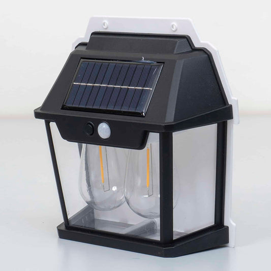 Lampa solara de perete, cu 2 becuri LED, putere 28W, senzor de miscare, 3 moduri de lumina / ZTS 8196