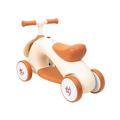 Tricicleta din plastic, fara pedale pentru copii, cu muzica si lumina, bej Z-TOOLS / ZTS8394