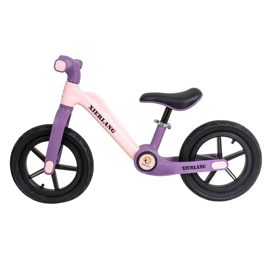 Bicicleta fara pedale, pliabila, pentru copii XIERLANG, roti de cauciuc si scaun reglabil, +3ani, roz cu lila Z-TOOLS / ZTS8452