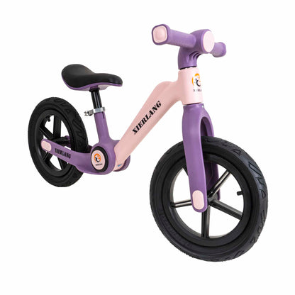 Bicicleta fara pedale, pliabila, pentru copii XIERLANG, roti de cauciuc si scaun reglabil, +3ani, roz cu lila Z-TOOLS / ZTS8452