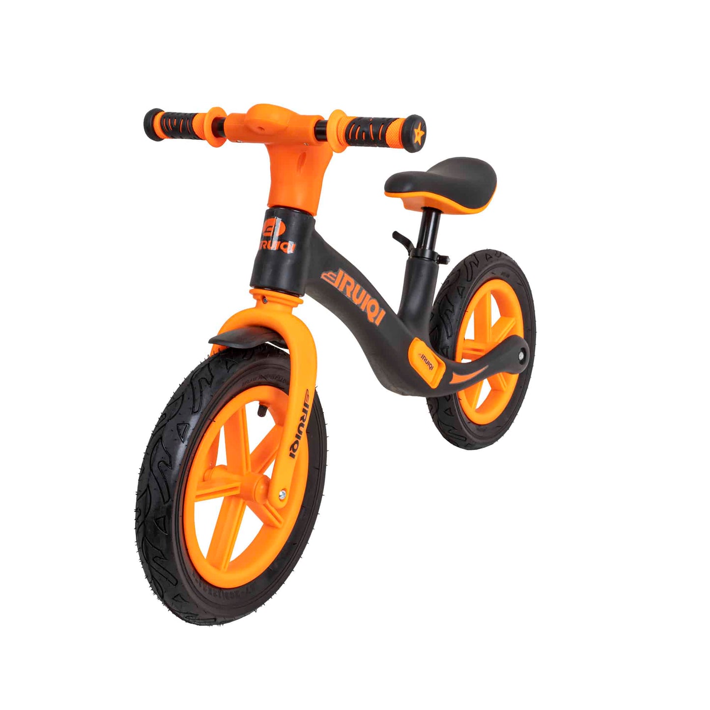 Bicicleta fara pedale pentru copii IRUIQI, roti de cauciuc si scaun reglabil, +3ani, negru si orange Z-TOOLS / ZTS8480