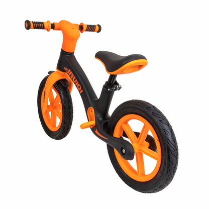 Bicicleta fara pedale pentru copii IRUIQI, roti de cauciuc si scaun reglabil, +3ani, negru si orange Z-TOOLS / ZTS8480