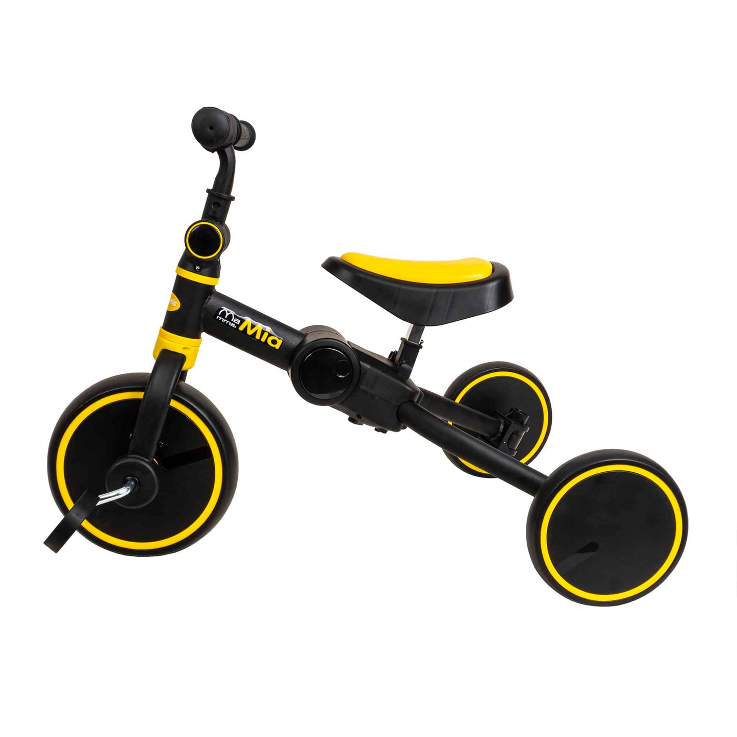 Tricicleta pliabila 2 in 1 pentru copii, reglabila, negru-galben / ZTS8482