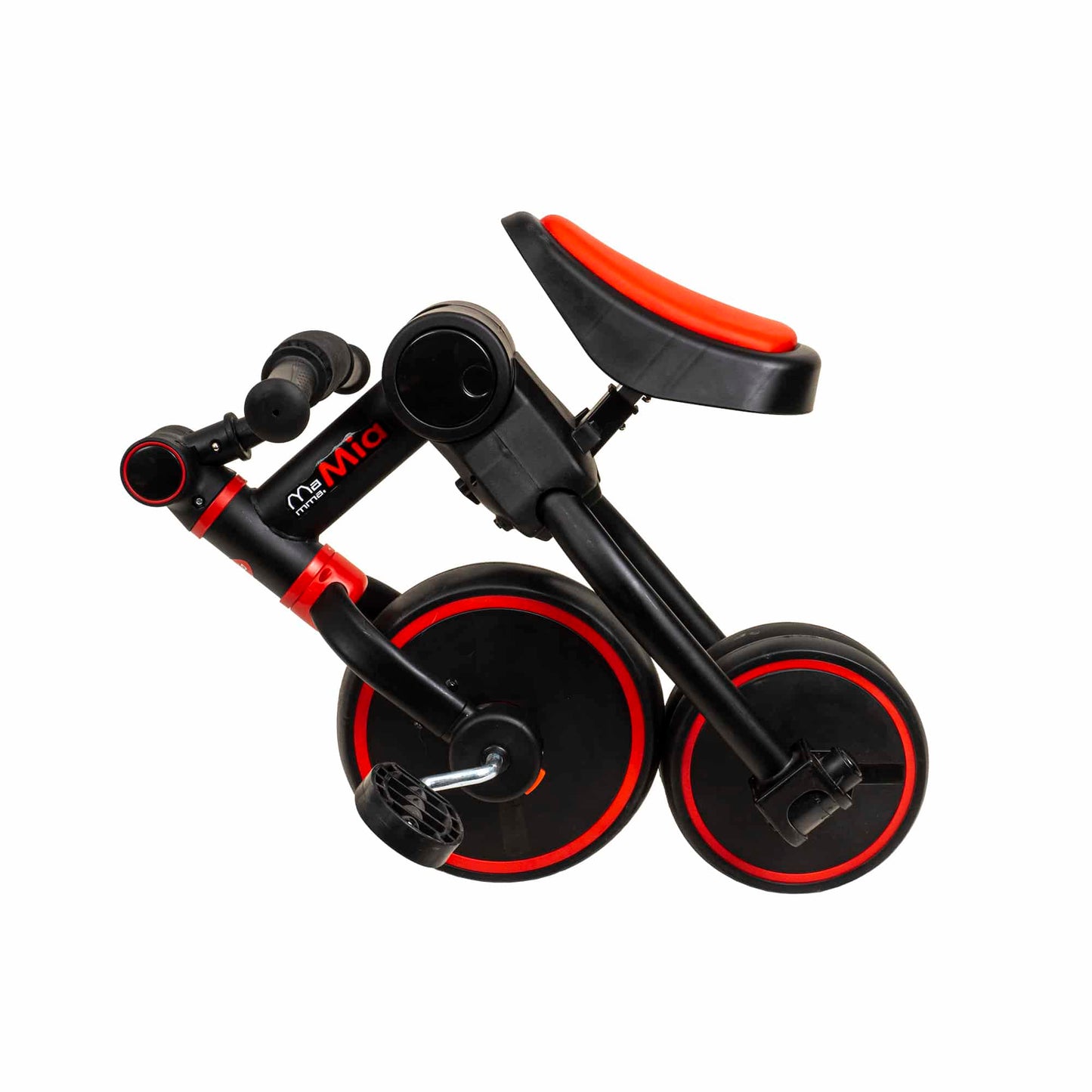 Tricicleta pliabila 2 in 1 pentru copii, reglabila, negru-rosu / ZTS8483