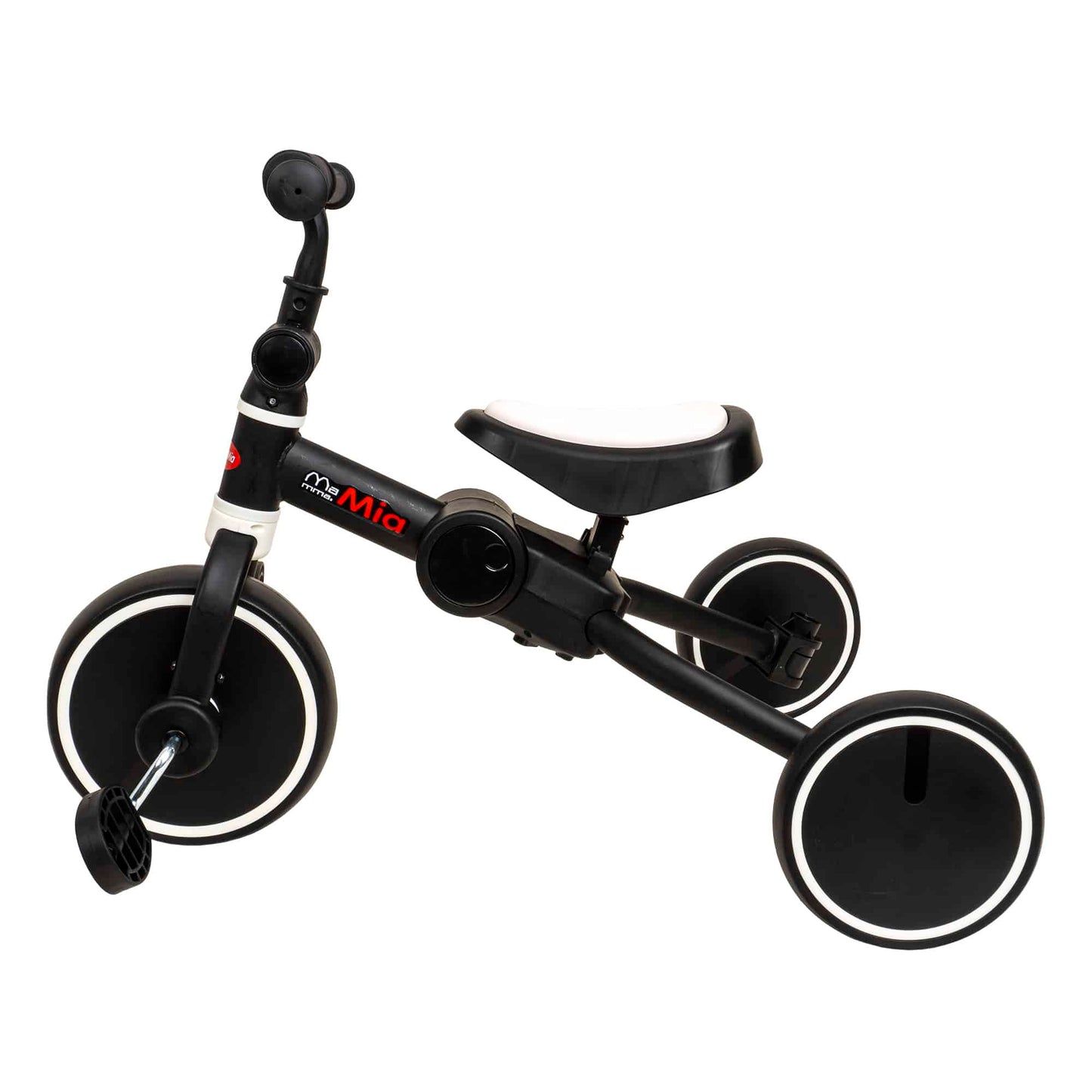 Tricicleta pliabila 2 in 1 pentru copii, reglabila, negru-alb / ZTS8484