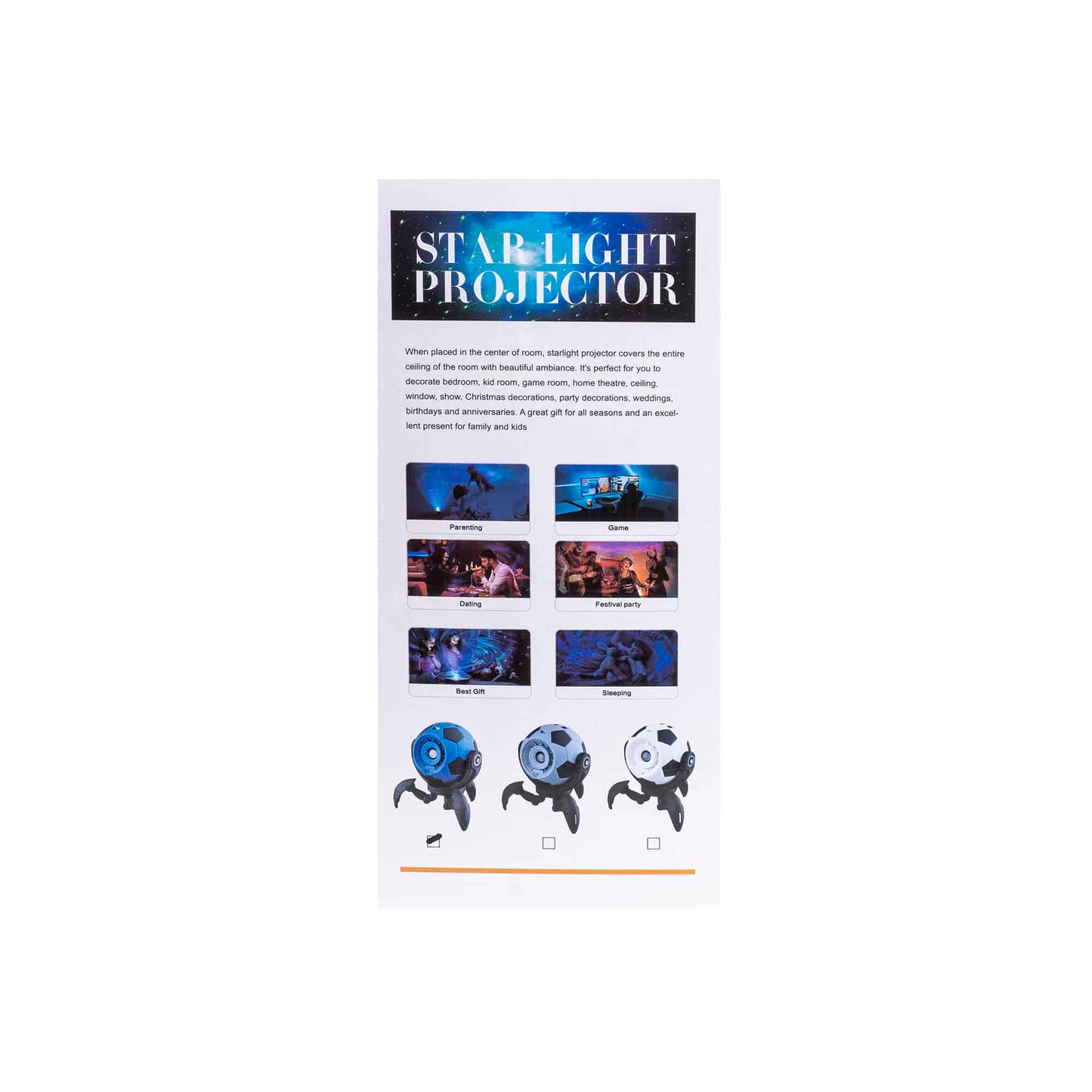 Proiector model minge, cu proiectie pe perete, albastru Z-TOOLS / ZTS8968