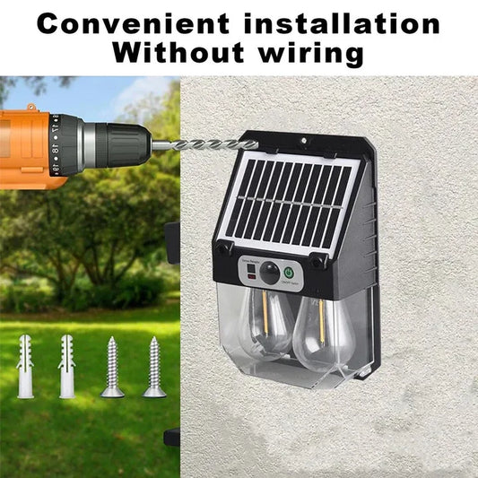 Lampă de perete, LED dublu solar, senzor mișcare și telecomandă, Z-TOOLS / ZTS8989