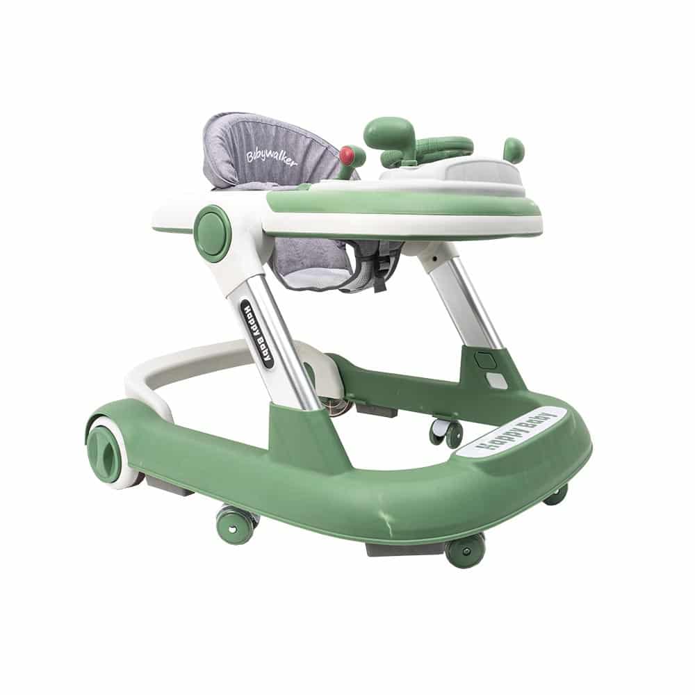 Premergator cu 6 roti silentioase, 6luni+, sezut reglabil, pliere usoara, verde Z-TOOLS / ZTS9111