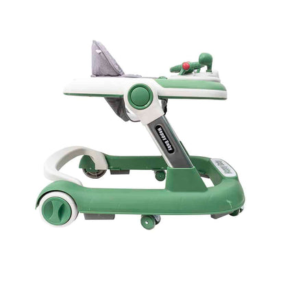 Premergator cu 6 roti silentioase, 6luni+, sezut reglabil, pliere usoara, verde Z-TOOLS / ZTS9111