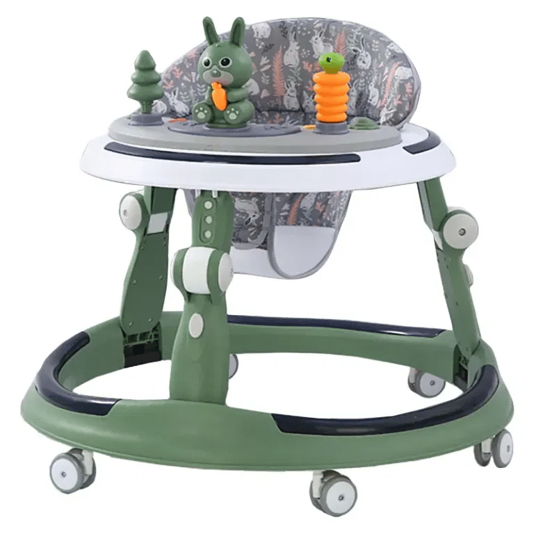 Premergator cu 6 roti silentioase, 6luni+, cu sunet si lumini, pliabil, verde Z-TOOLS / ZTS9112