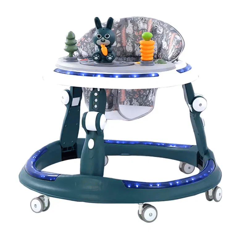 Premergator cu 6 roti silentioase, 6luni+, cu sunet si lumini, pliabil, albastru Z-TOOLS / ZTS9113