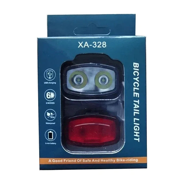 Set far și stop bicicletă, încărcare USB, XA-328, Z-TOOLS / ZTS9125