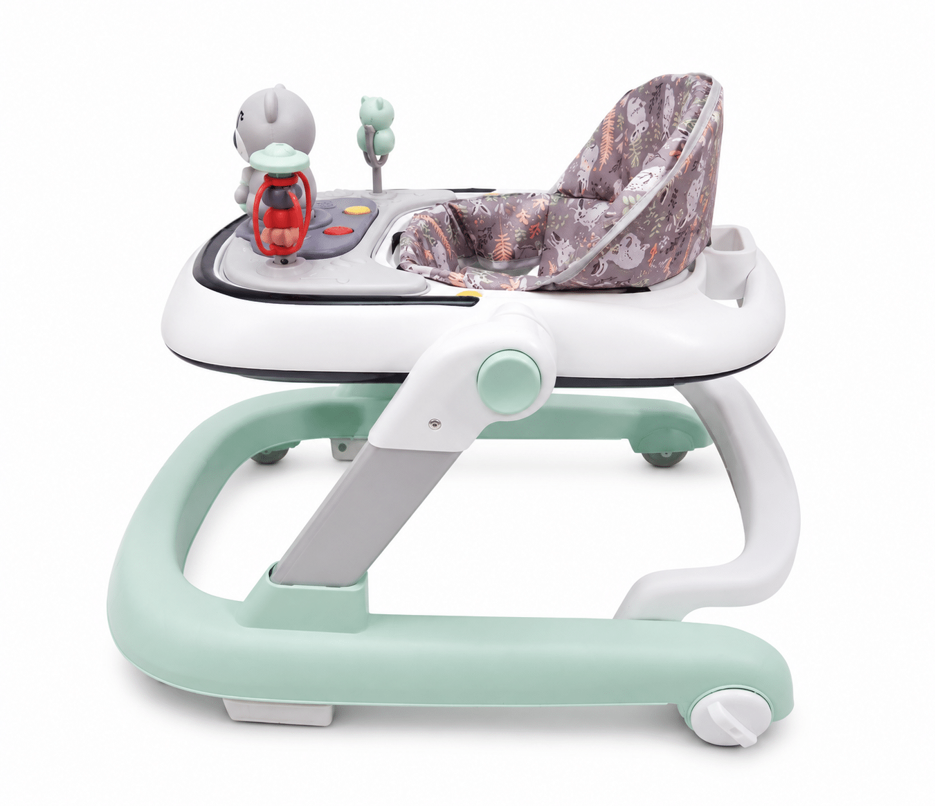 Premergator cu 6 roti silentioase, 6luni+, sezut reglabil, pliere usoara, verde Z-TOOLS / ZTS9127