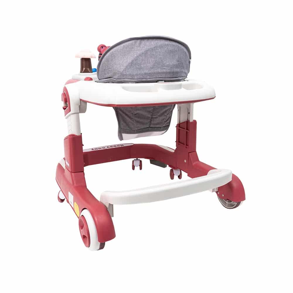 Premergator cu 6 roti silentioase, 6luni+, sezut reglabil, pliere usoara, roz Z-TOOLS / ZTS9130