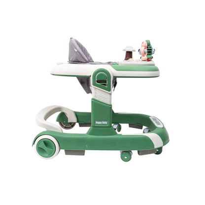 Premergator cu 6 roti silentioase, 6luni+, sezut reglabil, pliere usoara, verde Z-TOOLS / ZTS9131