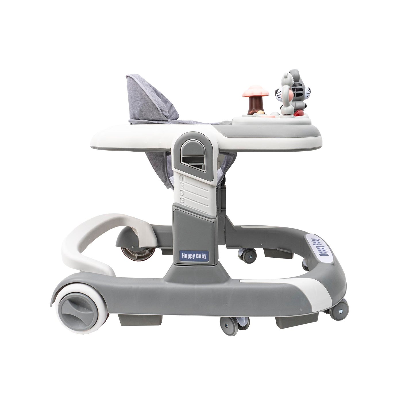 Premergator cu 6 roti silentioase, 6luni+, sezut reglabil, pliere usoara, gri Z-TOOLS / ZTS9133