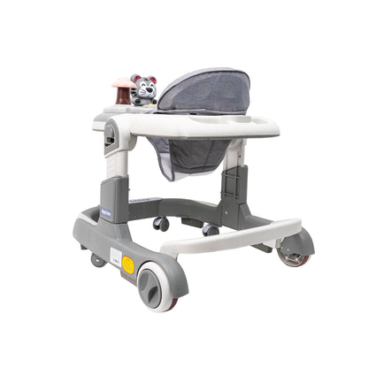 Premergator cu 6 roti silentioase, 6luni+, sezut reglabil, pliere usoara, gri Z-TOOLS / ZTS9133