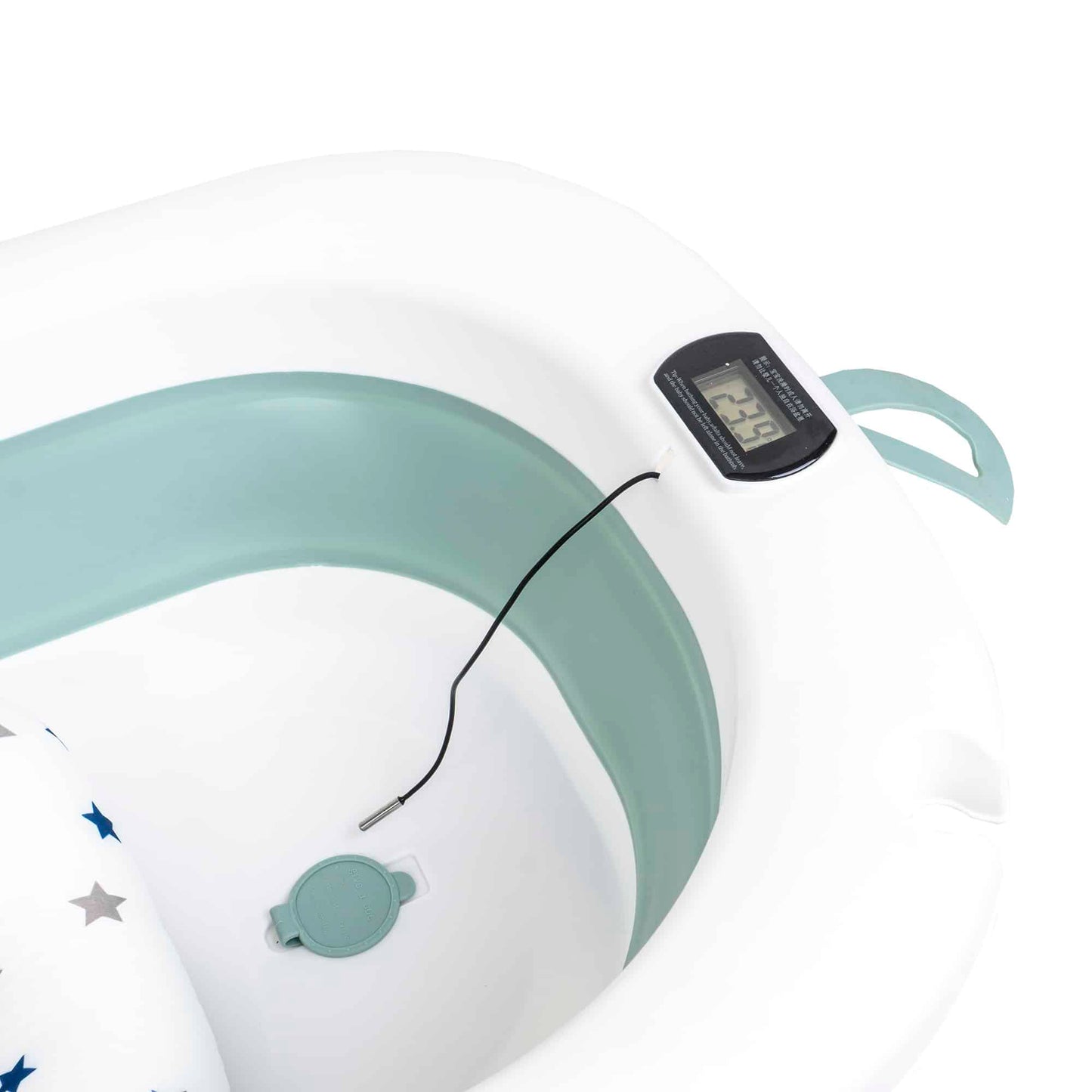 Cadita pliabila pentru bebelusi, cu termostat si pernuta, verde Z-TOOLS / ZTS9154