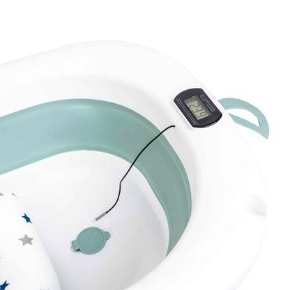 Cadita pliabila pentru bebelusi, cu termostat si pernuta, verde Z-TOOLS / ZTS9154