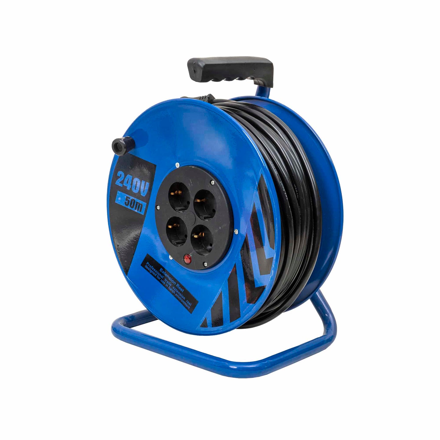 Rola prelungitor cablu cu 4 prize, 3×2.5mm, 50m, metalica Z-TOOLS / ZTS9187