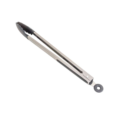 Cleste de servire din inox si silicon, cu inel de blocare si agatare, lungime 37cm Z-TOOLS / ZTS9256
