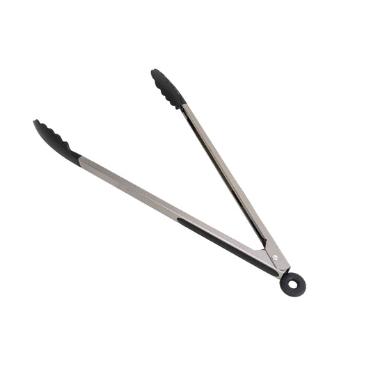 Cleste de servire din inox si silicon, cu inel de blocare si agatare, lungime 37cm Z-TOOLS / ZTS9256