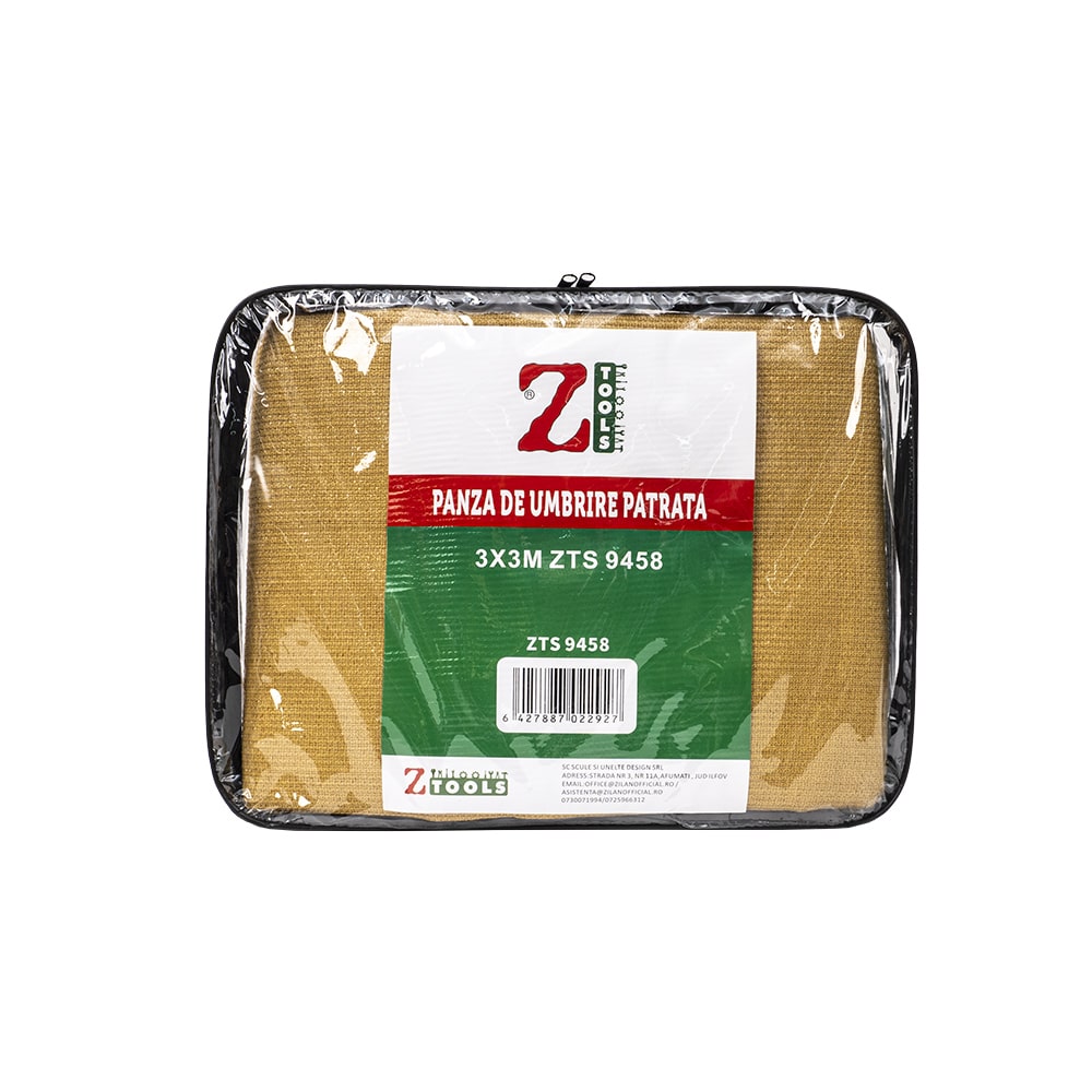 Panza de umbrire patrata, 3x3m, crem, Z-TOOLS / ZTS9458