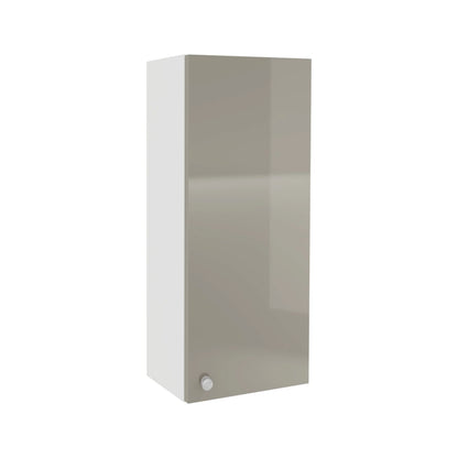 Corp Baie haaus Zaria, Suspendat, 1 Usa, Gri Lucios/Alb, MDF, L 30 x l 22 x H 72 cm