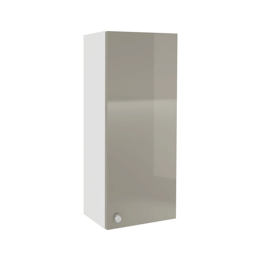 Corp Baie haaus Zaria, Suspendat, 1 Usa, Gri Lucios/Alb, MDF, L 30 x l 22 x H 72 cm