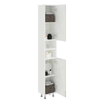 Soldat Baie haaus Zaria, 2 Usi, Gri Lucios/Alb, MDF, L 30 x l 27 x H 190 cm