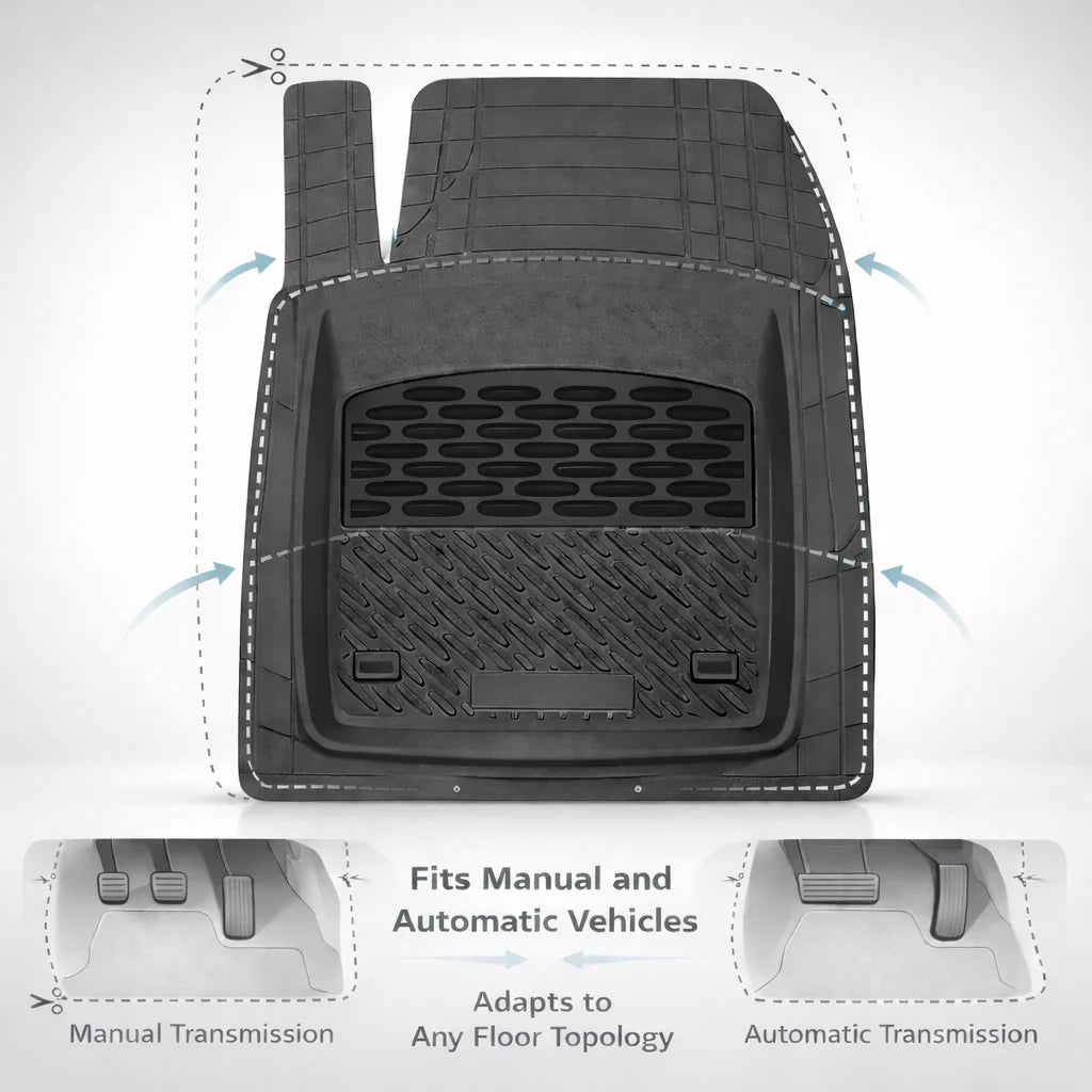 Covorașe Auto Tip Tăviță Compatibile Volkswagen Phaeton 2002–2007 - Black