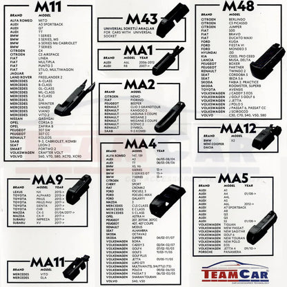 Ștergătoare Volkswagen Touran I (2003–2006) Flat | Set față Sistem Antiparalel/Fluture – TeamCar®