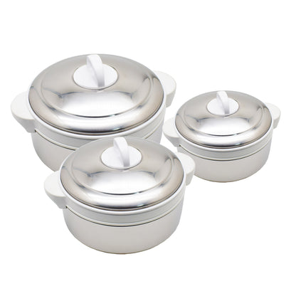 Set 3+1 Caserole termoizolante D3148, Culoare Alb