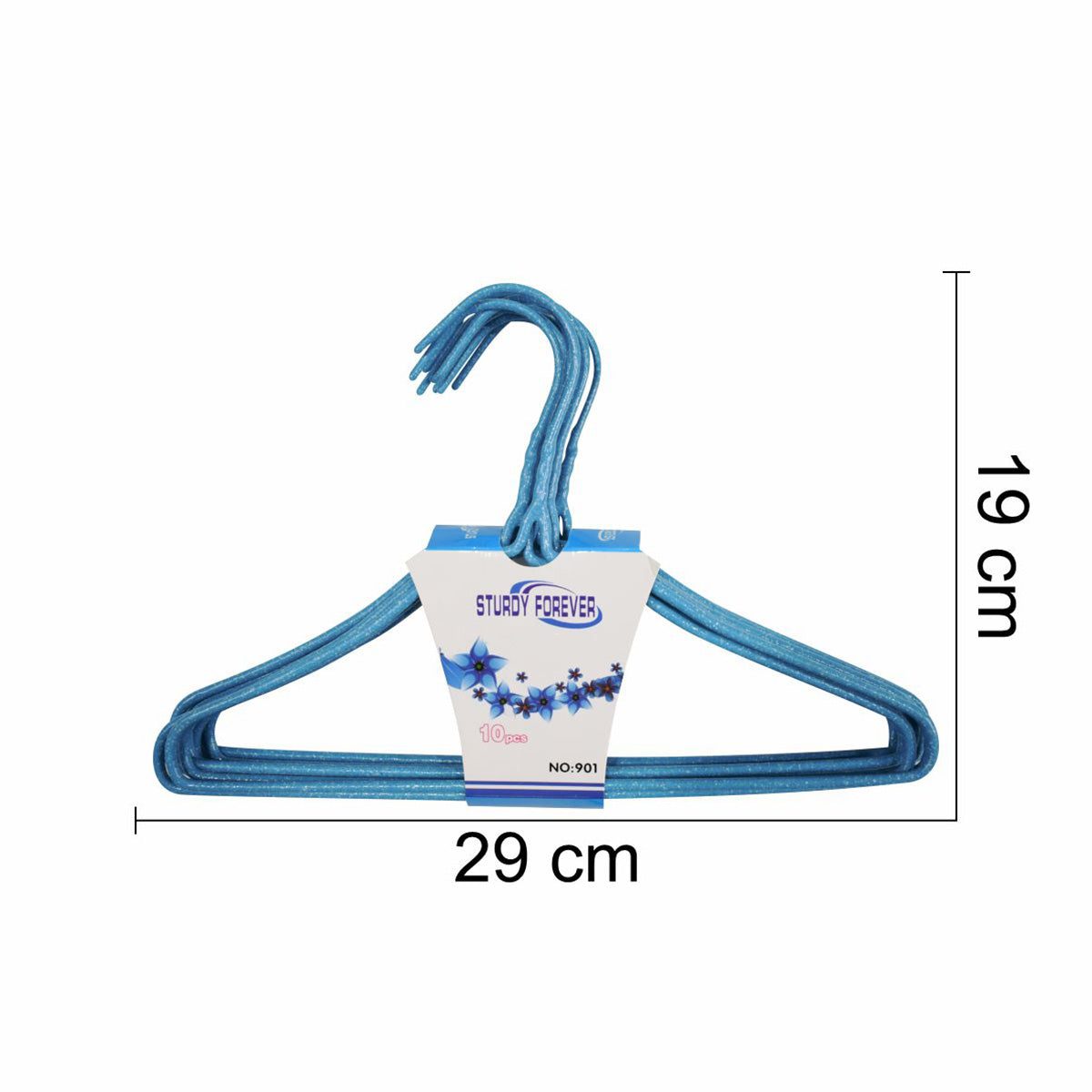 Set 10 umerase, haine copii, Naimeed D5542, invelis silicon, Albastru, 29x19cm