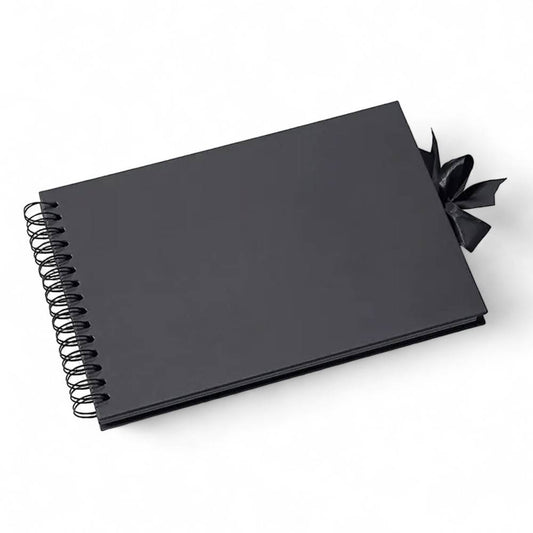 Album Foto Tip Scrapbook cu Spirală și Închidere Panglică