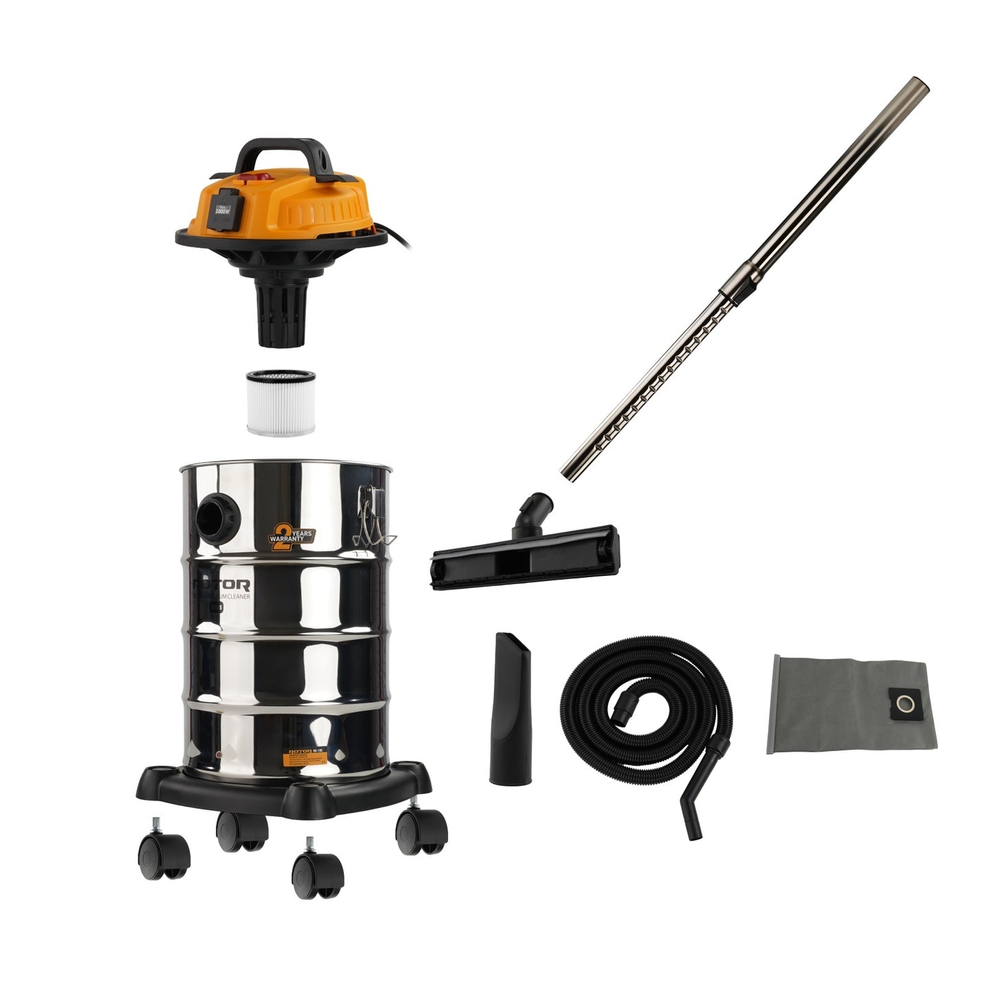 Aspirator umed-uscat ROTOR RC-195, 1400 W, 30 L, 19 KPA