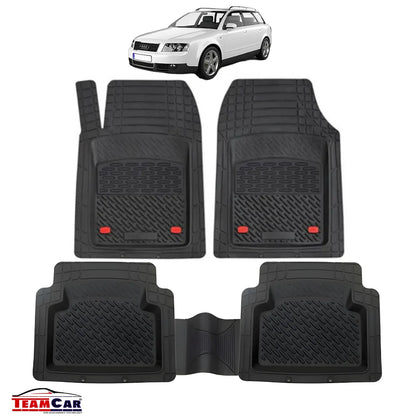 Covorașe Universale Tip Tăviță TEAMCAR® Audi A4 B6 Variant (2000–2004), Set 5 Bucăți, Negru
