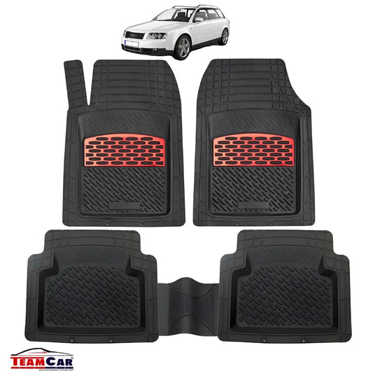 Covorașe Universale Tip Tăviță TEAMCAR® Audi A4 B6 Variant (2000–2004), Set 5 Bucăți, Red - 221.ro