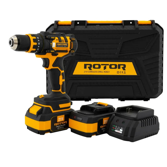 Autofiletanta cu doi acumulatori ROTOR RDB21 21 V /3 Ah, 1350 Rot/min, 18+1, 30 Nm, Brushless - 221.ro