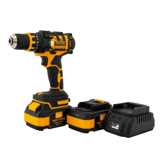 Autofiletanta cu doi acumulatori ROTOR RDB21 21 V /3 Ah, 1350 Rot/min, 18+1, 30 Nm, Brushless - 221.ro