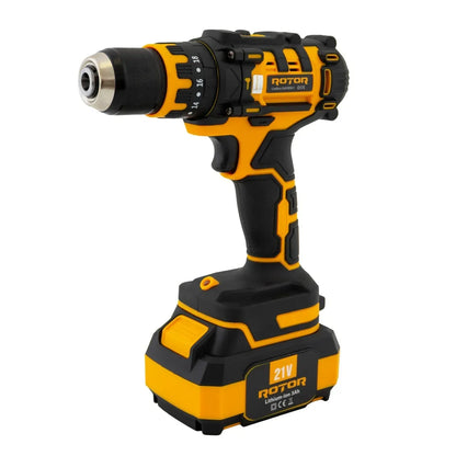 Autofiletanta cu doi acumulatori ROTOR RDB21 21 V /3 Ah, 1350 Rot/min, 18+1, 30 Nm, Brushless - 221.ro