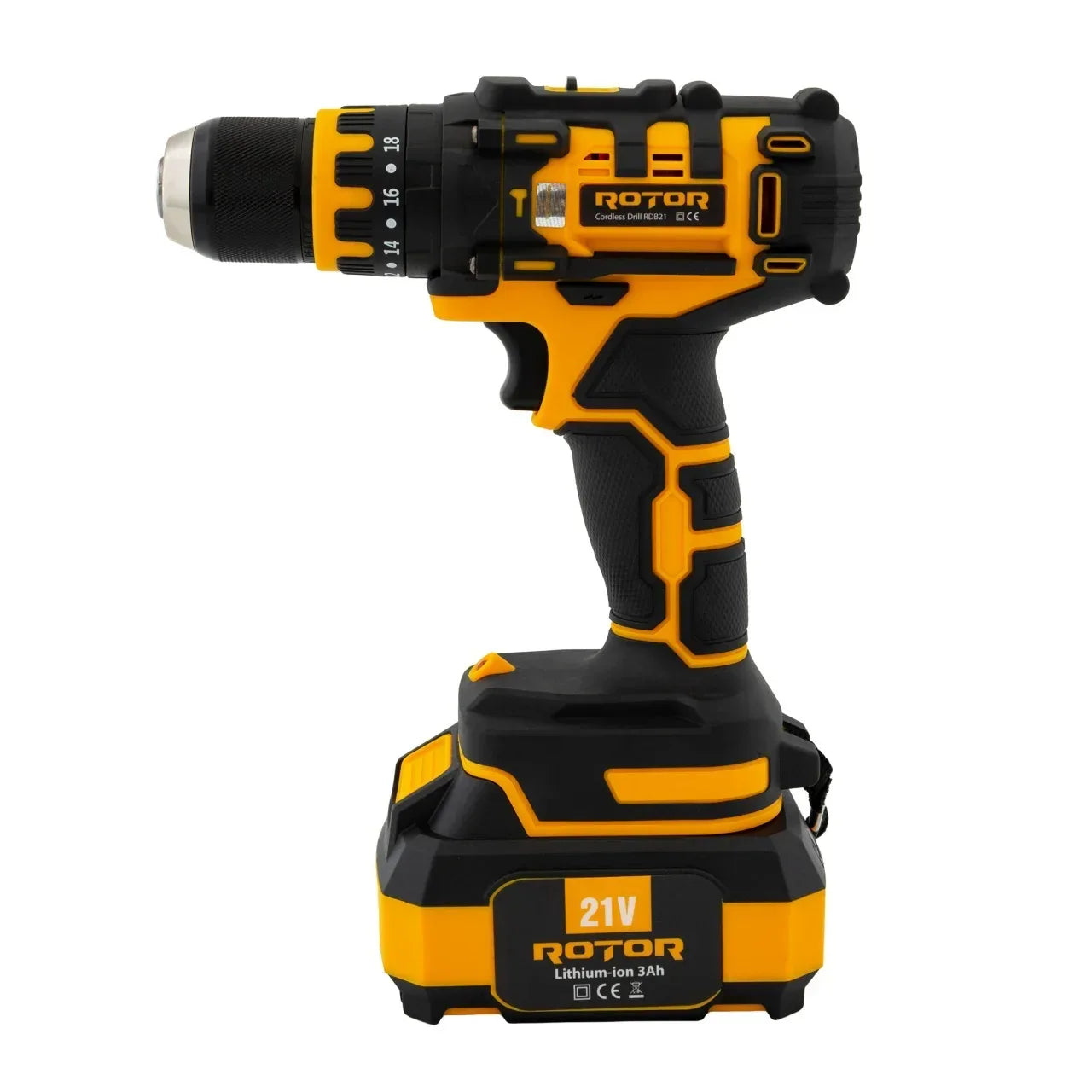 Autofiletanta cu doi acumulatori ROTOR RDB21 21 V /3 Ah, 1350 Rot/min, 18+1, 30 Nm, Brushless - 221.ro