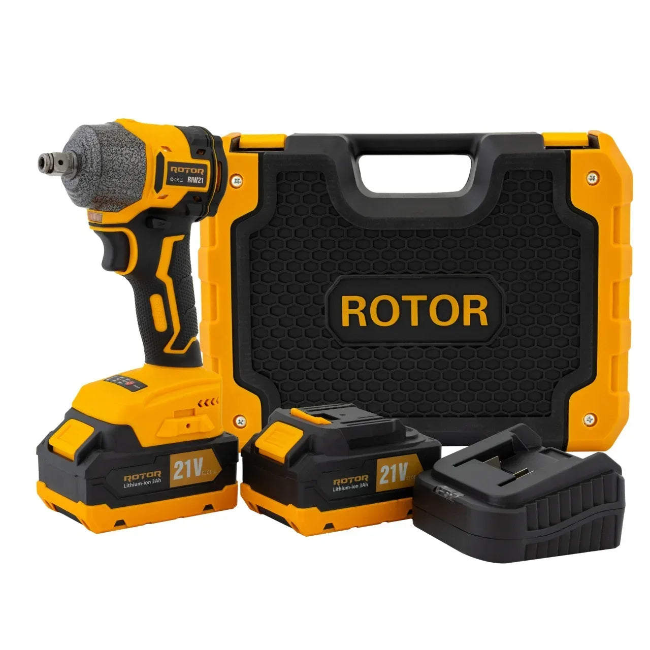 Autofiletanta cu impact si doi acumulatori ROTOR RIW21, 21 V /3 Ah, 320 Nm 2200 rpm, 3300 BPM - 221.ro