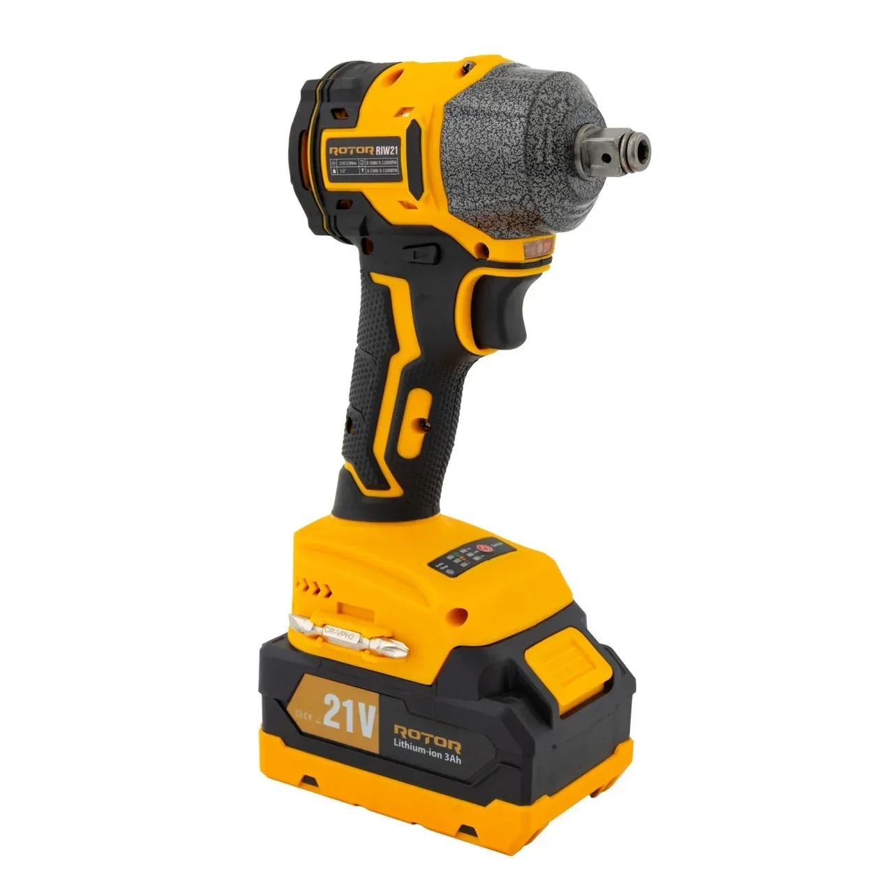 Autofiletanta cu impact si doi acumulatori ROTOR RIW21, 21 V /3 Ah, 320 Nm 2200 rpm, 3300 BPM - 221.ro